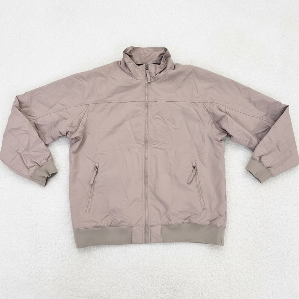 Duluth Trading Co. Men's Tan Full Zip Bomber Windbreaker Jacket - Size L b82